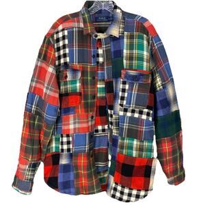 🔥 Polo Ralph Lauren Mens Plaid Flannel Shirt Jacket L 🔥